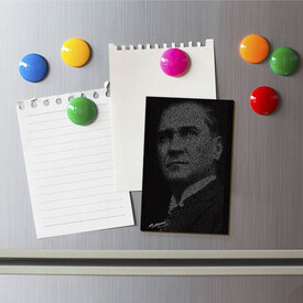  - Kelimelerden Atatürk Buzdolabı Magneti