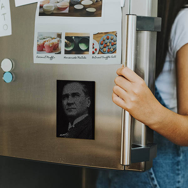 Kelimelerden Atatürk Buzdolabı Magneti