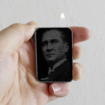 Kelimelerden Atatürk Resimli Çakmak - Thumbnail