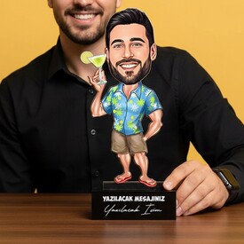  - Keyfi Yerinde Erkek Karikatürlü Biblo