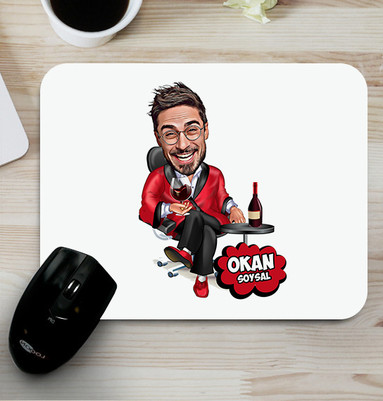  - Keyfine Düşkün Adam Karikatürlü Mouse Pad