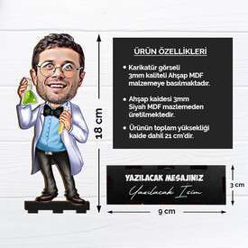 Kimya Öğretmeni Karikatürlü Biblo - Thumbnail