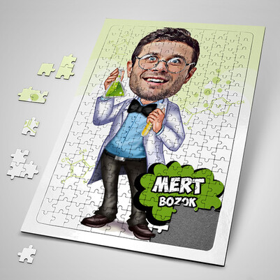  - Kimyager Karikatürlü Puzzle