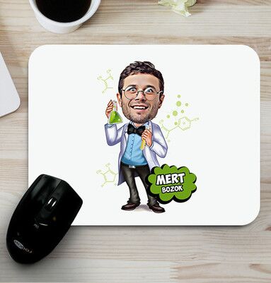  - Kimyagere Hediye Karikatürlü Mouse Pad