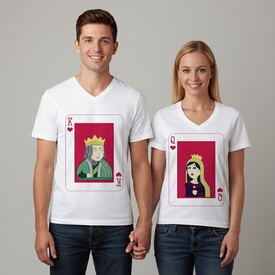  - King And Queen Sevgili Tişörtleri