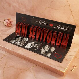  - Kişiye Özel 3D Seni Seviyorum Kartı