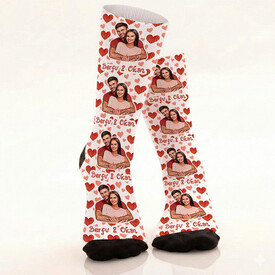  - Kişiye Özel 4 Fotoğraflı ve İsimli Çorap