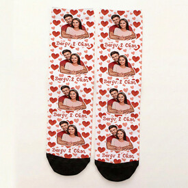 Kişiye Özel 4 Fotoğraflı ve İsimli Çorap - Thumbnail