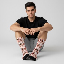  - Kişiye Özel 4 Fotoğraflı ve İsimli Çorap