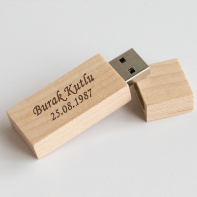 Kişiye Özel Ahşap USB Bellek - Thumbnail