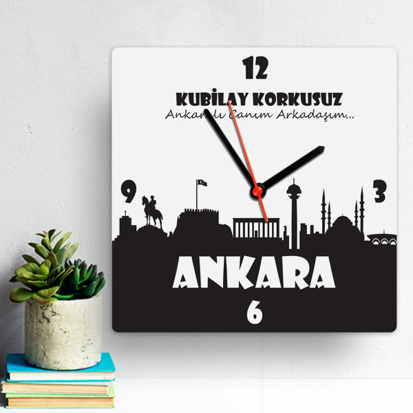 Kişiye Özel Ankara Temalı Duvar Saati