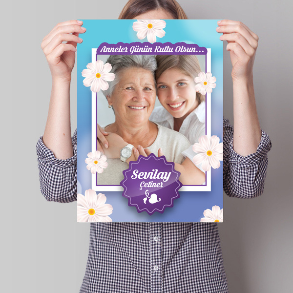 Kişiye Özel Anneler Günü Temalı Poster