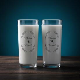  - Kişiye Özel Aşk Oku 2li Rakı Bardağı