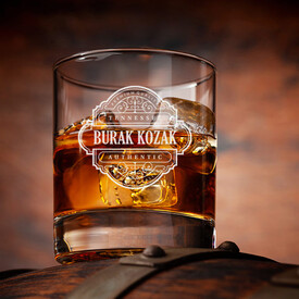 Kişiye Özel Authentic İsimli Viski Bardağı - Thumbnail