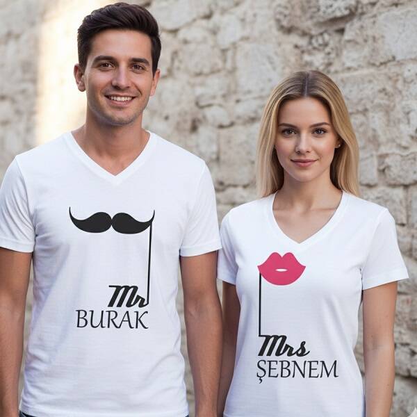 Kişiye Özel Bay ve Bayan 2'li Tişört