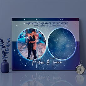  - Kişiye Özel Bizim Gökyüzümüz Kanvas Tablo