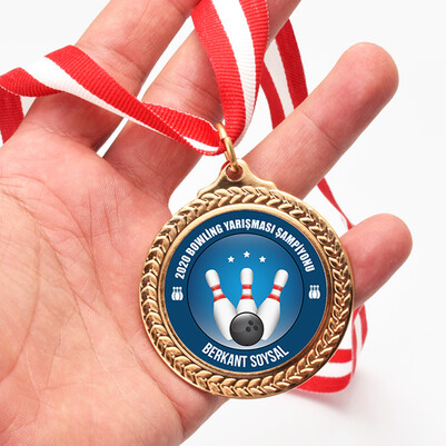 Kişiye Özel Bowling Şampiyonu Madalyon - Thumbnail