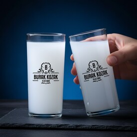 - Kişiye Özel Doğum Tarihli Tasarım İkili Rakı Bardağı