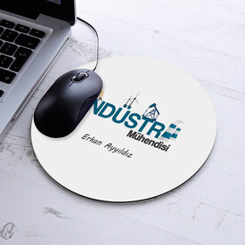 Kişiye Özel Endüstri Mühendisleri İçin Yuvarlak Mousepad - Thumbnail