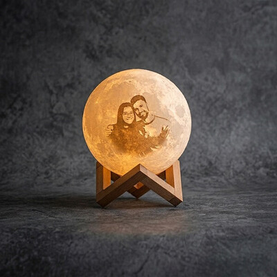  - Kişiye Özel Fotoğraflı Dekoratif Ay Lamba
