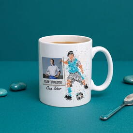  - Kişiye Özel Fotoğraflı Futbolcu Kupa Bardak