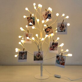  - Kişiye Özel Fotoğraflı Işıklı Metal Ağaç