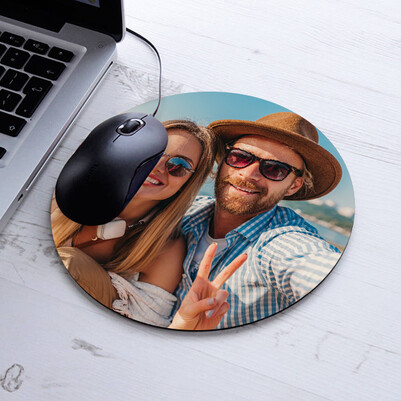  - Kişiye Özel Fotoğraflı Yuvarlak Mousepad