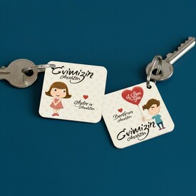  - Kişiye Özel Güzel Evimiz Anahtarlığı