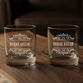  - Kişiye Özel Hediyelik İkili Prestige Glass Viski Bardağı