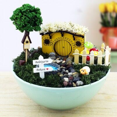  - Kişiye Özel Hobbit Evi Minyatür Bahçe