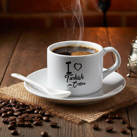  - Kişiye Özel I Love Kaşıklı Nescafe Fincanı