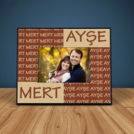  - Kişiye Özel İki İsim Yazılı HDF Resim Çerçevesi