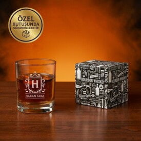  - Kişiye Özel İsim ve Harfli Viski Kadehi