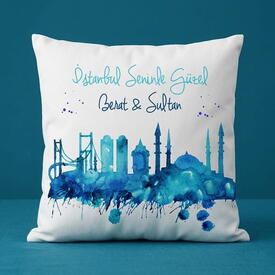  - Kişiye Özel İstanbul Seninle Güzel Yastık