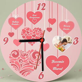  - Kişiye Özel Kalbimde Sen Varsın Duvar Saati
