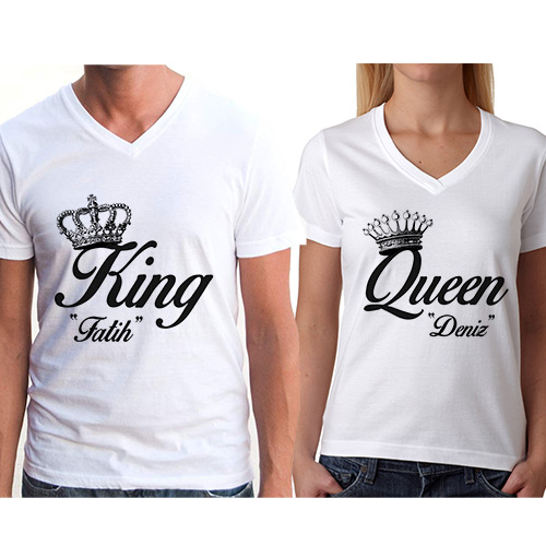 Kişiye Özel King And Queen Tişörtü
