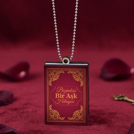  - Kişiye Özel Kitap Tasarımlı Kolye