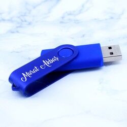 Kişiye Özel Mavi USB Bellek 8GB - Thumbnail