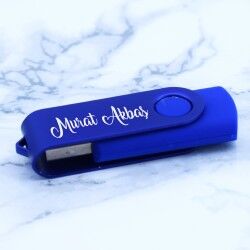 Kişiye Özel Mavi USB Bellek 8GB - Thumbnail