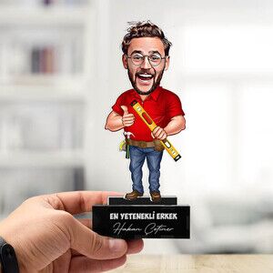 Kişiye Özel Mimar Karikatürlü Biblo - Thumbnail