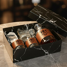  - Kişiye Özel München Gold Derili Viski Seti