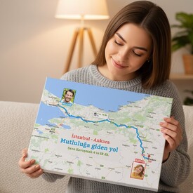  - Kişiye Özel Mutluluğa Giden Yol Kanvas Tablo