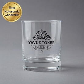  - Kişiselleştirilme Detaylı Özel Desen İşlemeli Viski Bardağı