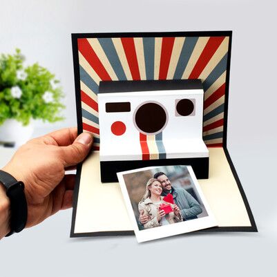 Kişiye Özel Polaroid Pop Up Card - Thumbnail