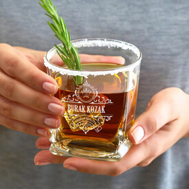 Kişiye Özel Premium Erkeğe Hediye Elegan Viski Bardağı - Thumbnail