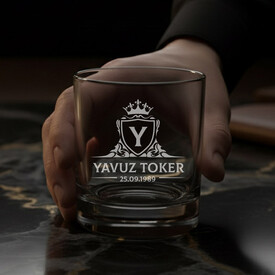 Kişiye Özel Premium İkili Noble Sip Viski Bardağı - Thumbnail