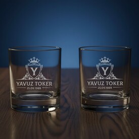  - Kişiye Özel Premium İkili Noble Sip Viski Bardağı