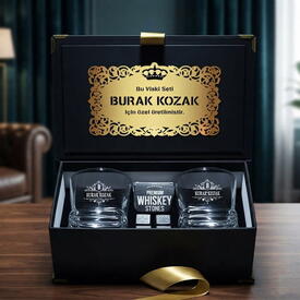  - Kişiye Özel Quebec Crown Storm Viski Seti
