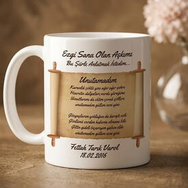  - Kişiye Özel Sana Şiir Yazdım Kupa Bardak