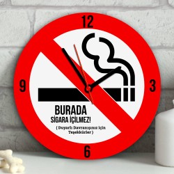  - Kişiye Özel Sigara İçilmez Duvar Saati
